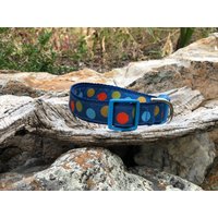 Dot Hundehalsbänder - Blaues Polka Hundehalsband Ausgefallene Langlebige Mehrfarbige von ZanyZak