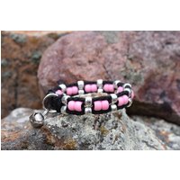 Rosa Perlen Katzenhalsband - Katzenhalsbänder Kitty Halsband Und Schwarzes Designer von ZanyZak