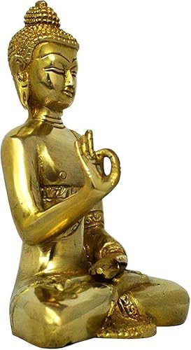 Zap Impex Segen aus Messing Handmade Buddha Statue Meditation Religiöse Statue Deko von Zap Impex