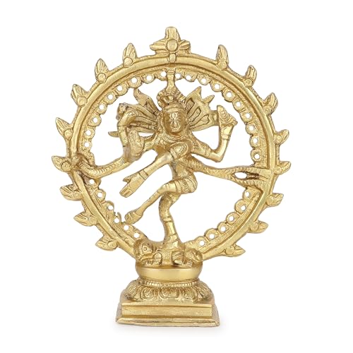 Zap Impex ® Natraj Messing Figur 17cm Natraj Statue des Tanzes Shiva Hinduismus Indische Gottheit von Zap Impex