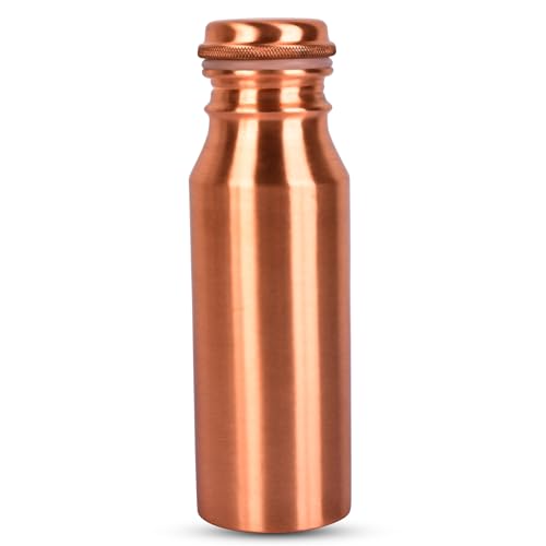 Zap Impex Handgefertigte Kupferwasserflasche (350 ml) – Ayurveda Kupferflasche (Schmucklos) von Zap Impex