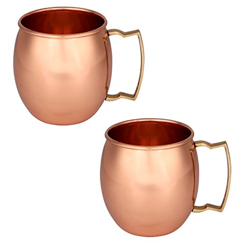 Zap Impex Moscow Mule Kupferbecher – 2er-Set – 100% handgefertigte Becher aus reinem massivem Kupfer in Lebensmittelqualität – 16 oz hochwertiges Cocktail-Kupferglas Zap Impex Moscow Mule Kupferbecher – 2er-Set – 100% handgefertigte Becher aus reinem massivem Kupfer in Lebensmittelqualität – 16 oz hochwertiges Cocktail-Kupferglas von Zap Impex