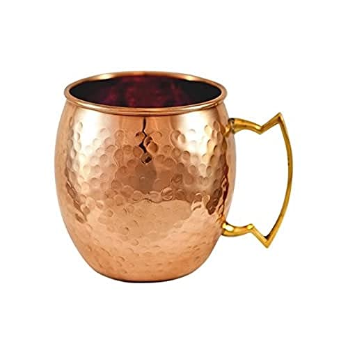 Zap Impex Reines Kupfer Moscow Mule Tasse, Keine Beschichtung, gehämmerten Kupfer, ideal für alle gekühlten Getränk blendend zu unterhalten & Bar oder zu Hause, große Bar Geschenk von Zap Impex