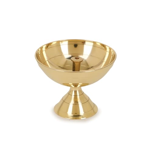 Zap Impex Traditionelle indische Messing-Öllampe – Akhand Deep Diya, handgefertigt (1) von Zap Impex