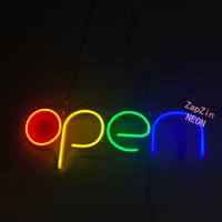 Offene Led Neon Schild Handgemachte Türbehang Flex Custom Store Bar Restaurant Coffee Business Offenes von ZapZin