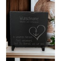 Personalisierte Schieferplatte 20x20cm | Herz Mit Anker Gravur Gedenkplatte Name Und Spruch Grabplatte Grabdeko Personalisierte Schieferplatte 20x20cm | Herz Mit Anker Gravur Gedenkplatte Name Und Spruch Grabplatte Grabdeko von ZaraTiv