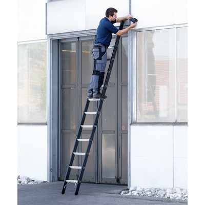 Anlegeleiter 10 Sprossen, Aluminium, L 2.920mm, B 380mm, AH 3.700mm von Zarges