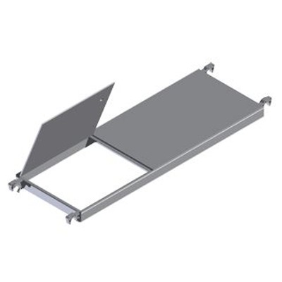 Plattform 1.800mm B 600mm Durchstiegsklappe ALU, Aluminium-Rahmen 13kg von Zarges