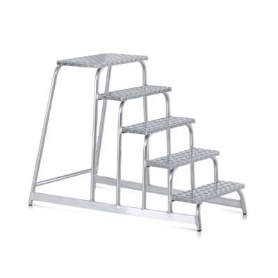 Tritt Aluminium/Aluminium, 2 Stufen, H 400mm, B 670mm, Stufentiefe 200mm von Zarges