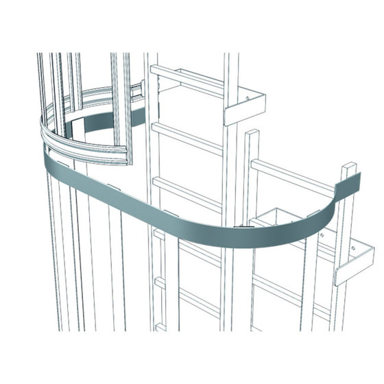 ZARGES - Rückenschutzbügel, für versetzte Ausführung, B 1.340mm, Aluminium eloxiert von Zarges