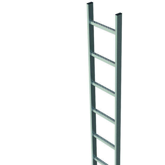 ZARGES - Schachtleiter feuerverzinkt 5Sp, B innen 400 außen 440mm, L 1.400mm von Zarges