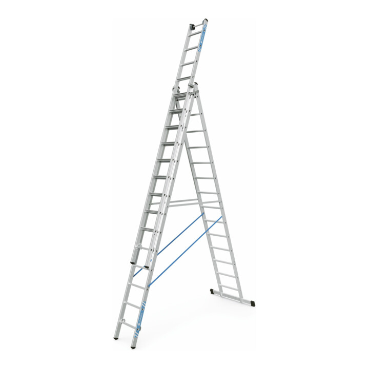 Zarges Leiter Mehrzweckleiter Stehleiter 3x14 Stufen Aluminium Siehe Text/Fotos C-Ware von Zarges