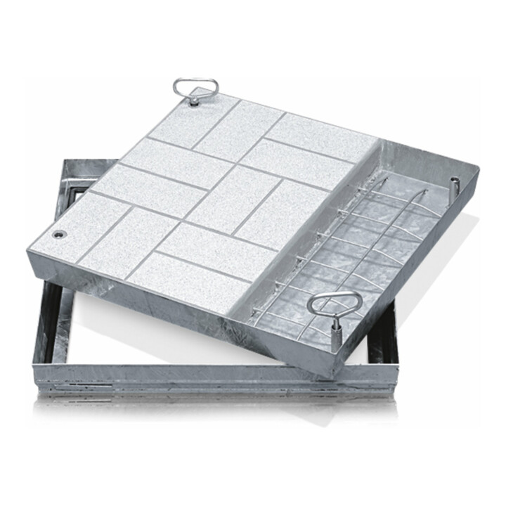 Zarges Schachtabdeckung Abdeckung Schacht Stahl Verzinkt 450 X 450 Mm Begehbar  B-Ware von Zarges