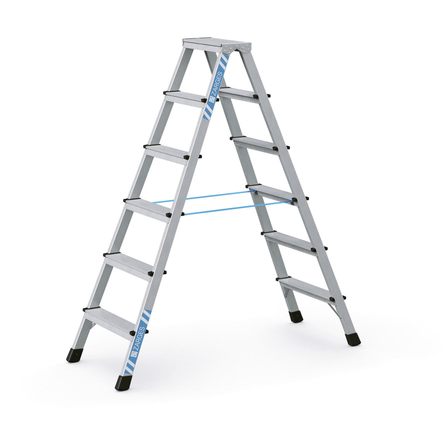 Zarges X Lstep B Lm Stufen Stehleiter Trittleiter Stehleiter 2 X 6 Stufen Silber B-Ware von Zarges
