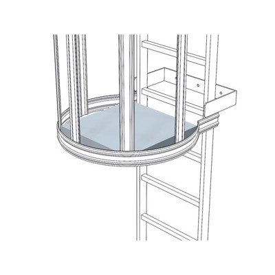 Zwischenplattform klappbar, Stahl verzinkt von Zarges
