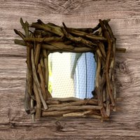 Rustikaler Wandspiegel "Etienne" Treib-, Astholz von ZaricaShopSchatze