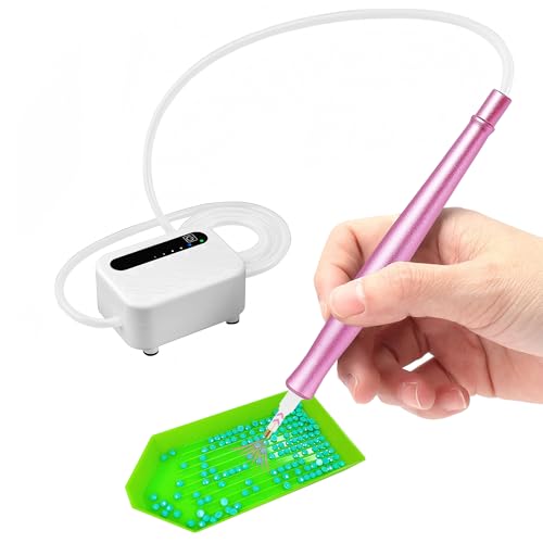 Zariocy Elektrische Diamond Painting Stift, Wiederaufladbarer elektrischer Diamant-Malstift mit Vakuumpumpe für Erwachsene-Malerarbeiten für Erwachsene, ohne Wachs, Diamant-Malzubehör von Zariocy