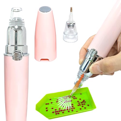 Zariocy Electric Diamond Painting Pen – Diamant-Malstift mit Vakuumpumpe für Erwachsene und einfache Diamant-Kunstwerke, 2 Ersatzköpfe, ideal für alle, die Diamant-Malerei selbst Machen von Zariocy