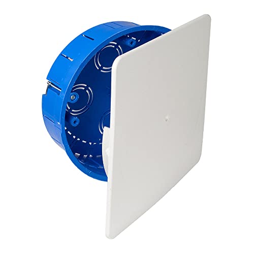 Zarivy Einbau-Abzweigdose für Hohlwände, Ø 150 x 46 mm, Kunststoff, Polycarbonat, nicht wasserfest, ideal für elektrische Verbindungen und Kabelverteilung, enthält: Einheit von Zarivy