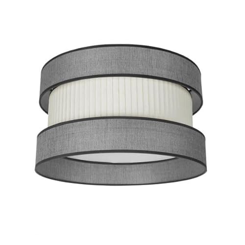 Home M10 Hängeleuchte in elegantem Grau-Beige, Maße 50 x 50 cm und 25 cm Höhe. Inklusive Diffusor für eine sanfte und gemütliche Beleuchtung. Ideal für jeden modernen Raum. von Zarivy