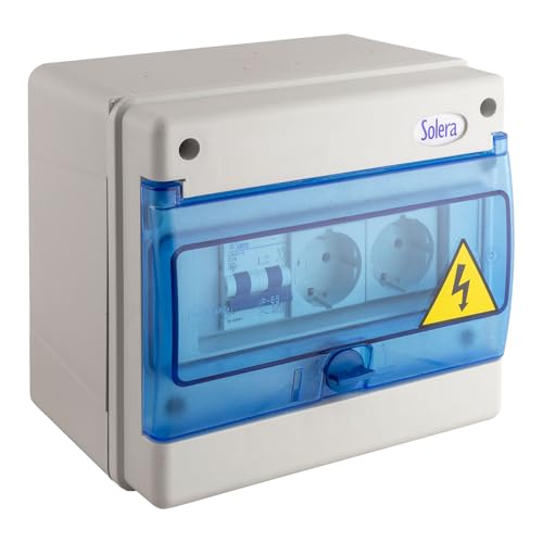 Industrieller Rahmen mit 8 Elementen, Maße 215 x 160 x 200 mm, ideal für elektrische Verteilung und Anschluss von Geräten. von Zarivy