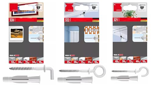 Wanddübel mit Haken, robust, einfache Installation, ideal zum Aufhängen von Gegenständen und maximieren den Platz zu Hause oder im Büro. von Zarivy
