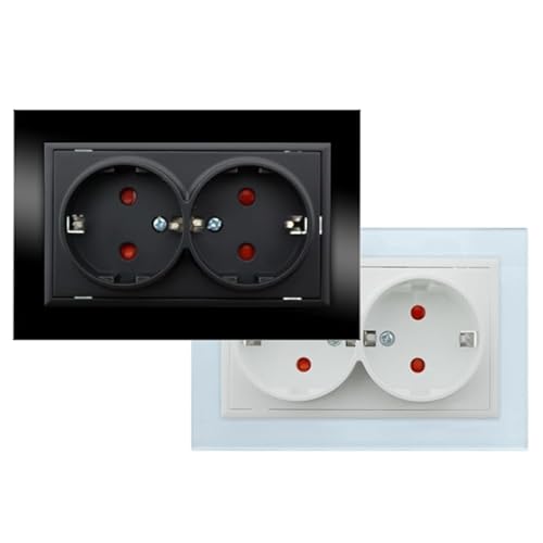 Weiße Schuko-Steckdose, Typ F, 16 A, 250 V, ideal für den Anschluss elektrischer Geräte in Wohnungen und Büros. Weiße Schuko-Steckdose, Typ F, 16 A, 250 V, ideal für den Anschluss elektrischer Geräte in Wohnungen und Büros. von Zarivy