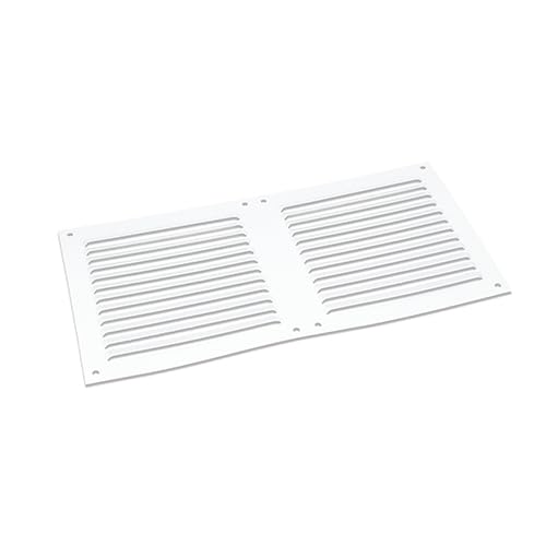 Weißes flaches Lüftungsgitter 15 x 30 cm, ideal zur Verbesserung des Luftstroms in engen Räumen. von Zarivy