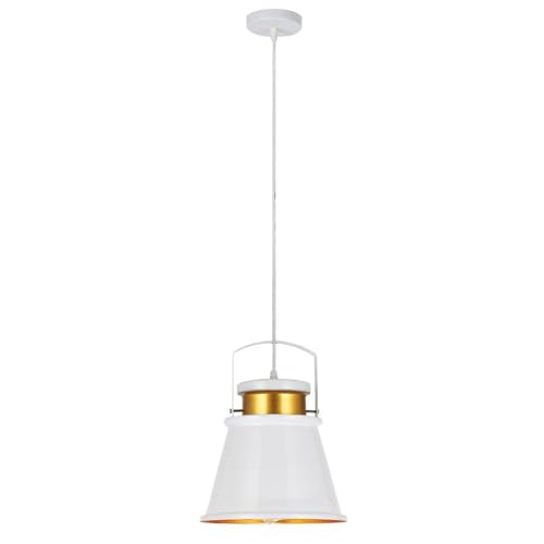 Zarivy 1xe27 Hängeleuchte weiß und gold, Ø 25cm, ideal für dekorative Beleuchtung in Räumen und Wohnzimmern. von Zarivy