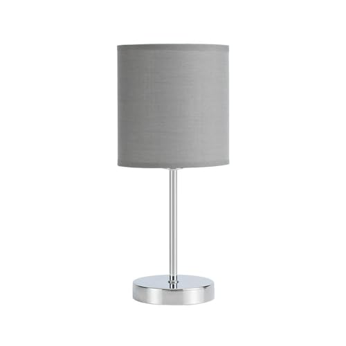 Zarivy Chrom-Schreibtisch mit grauem Schirm, Maße 37 x 16 x 16 cm, ideal für dekorative Beleuchtung und Verwendung in Büros oder zu Hause. von Zarivy
