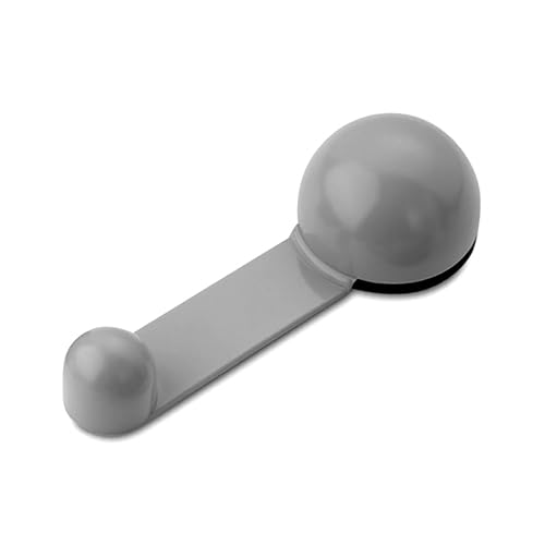 Zarivy Drehbarer Haltestopper, selbstklebend, Grau Metallic, zur Sicherung von Türen und Fenstern, für Stabilität und Benutzerfreundlichkeit. von Zarivy