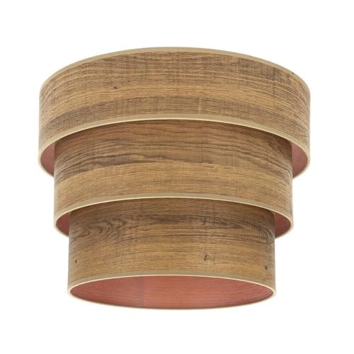 Zarivy Dreifacher Lampenschirm aus dunklem Holz, 50 x 40 x 28 cm, ideal für dekorative Beleuchtung im Innenbereich und Ambiente. von Zarivy