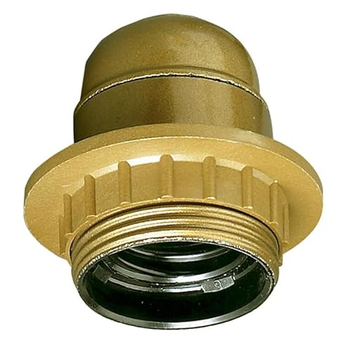 Zarivy E27 Lampenfassung Gold mit Anschlag und Unterlegscheibe, ideal für dekorative Beleuchtung in Wohnungen und Büros. Zarivy E27 Lampenfassung Gold mit Anschlag und Unterlegscheibe, ideal für dekorative Beleuchtung in Wohnungen und Büros. von Zarivy