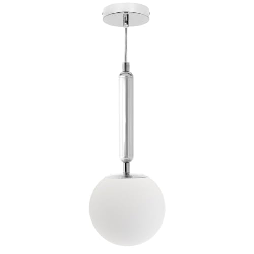 Zarivy Pendelleuchte 1 x E27, Chrom-Finish, Maße 15 x 15 cm, ideal für dekorative Beleuchtung in modernen Räumen. Zarivy Pendelleuchte 1 x E27, Chrom-Finish, Maße 15 x 15 cm, ideal für dekorative Beleuchtung in modernen Räumen. von Zarivy