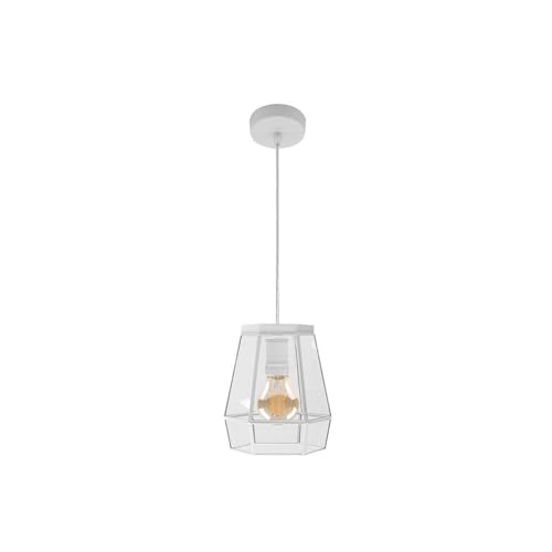 Zarivy Pendelleuchte 1 x e27, weiß, ideal für jeden Raum. Maße von 18 x 18 cm, kombiniert Stil und Funktionalität. Perfekt zum Beleuchten und Dekorieren mit Eleganz. von Zarivy