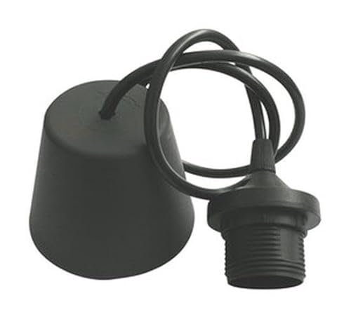 Zarivy Schwarze LED-Hängelampe, Leistung max. 60 W, Kabel 1 m, ideal zur Beleuchtung von Räumen und dekorativer Atmosphäre. von Zarivy