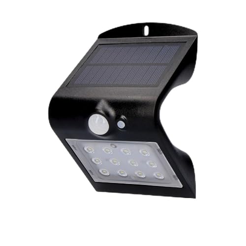 Zarivy Solarleuchte 1,5 W, 220 lm, wiederaufladbar mit Präsenzsensor (2-6 m). Elegante schwarze Farbe und kompakte Maße: 9,6 x 7,3 x 14 cm. Ideal, um Ihren Raum effizient zu beleuchten. von Zarivy