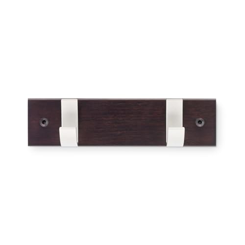 Zarivy Wandhaken mit 2 Haken, Wenge-Finish, ideal für die Organisation von Räumen und Aufhängen von Kleidung oder Accessoires. von Zarivy