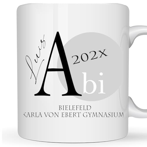 Tasse personalisiert Abi 2025 bestanden - Geschenk zur Abiturfeier, Weiß Tasse personalisiert Abi 2025 bestanden - Geschenk zur Abiturfeier, Weiß von Zarto