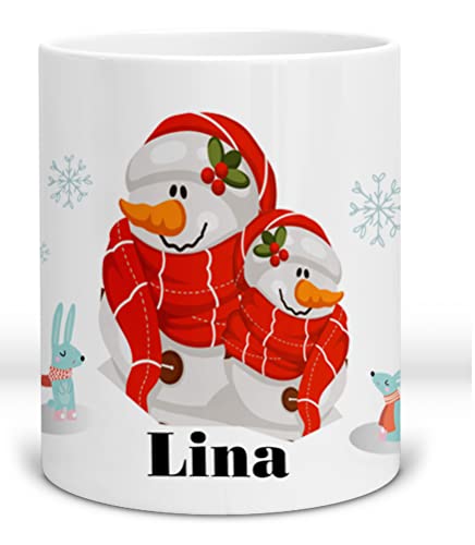 Weihnachtstasse personalisiert mit Namen - Tasse Weihnachten Kinder – Kaffee Tasse Christmas Mug – Becher – Kinderbecher - Glühweintasse Keramik 300 ml von Zarto