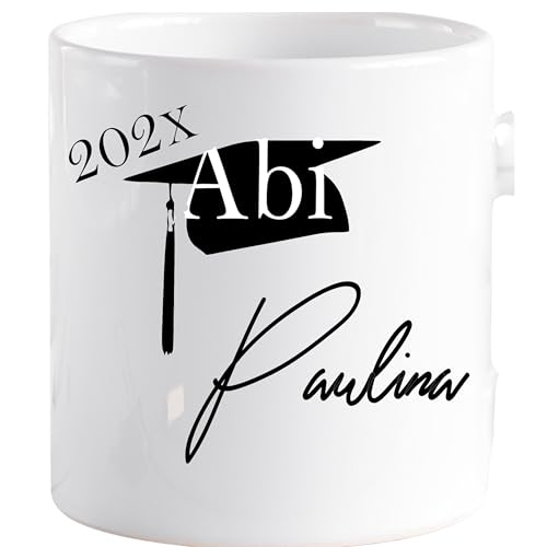 Abitur Geschenke für Abiturienten Mädchen/Tochter - Abitur bestandenes Abi 2025 - Tasse mit Namen personalisiert als Geschenkidee (Pauline) von Zarto