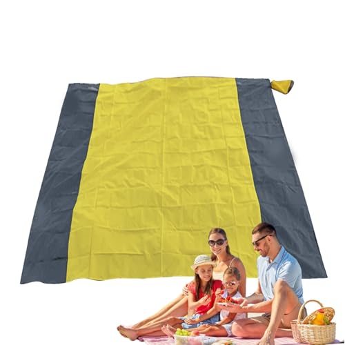 Stranddecke, Picknickdecken Wasserdicht Faltbar | Leichte Verschleißfeste, Einfach Zu Tragende Picknickdecke, Faltbare Strandmatte Sanddicht Wasserabweisend, Tragbare Blanekt Outdoor-Matte 140x200 Cm von Zasdvn