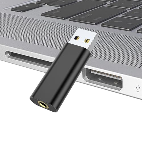 USB-zu-Audio-Buchse - 3,5-mm-Externe Soundkarte für Laptop Plug and Play - Universelle Soundkarte, treiberfreies USB-Audio-Interface, tragbares USB-Audio für Laptop, Desktop, PC Zasdvn von Zasdvn