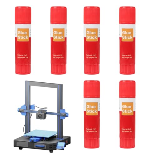 Zasdvn 3D-Drucker Kleber - 6 Stück Klebestifte Für 3D-Druck | Verformungsreduzierende Stabile Bauplatte Zubehör Für Modellierstab Anwendung von Zasdvn