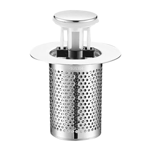 Zasdvn Sink Filter | Abflusssieb Waschbecken Aus Edelstahl, Küchenspülenstopfen, Einfache Installation, Anti-Blockier-Sieb Sorgt Für Eine Rostfreie Dusche, Siebstopfen Mit Haarsieb Für Abflussstopfen von Zasdvn