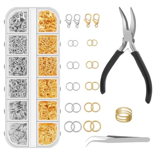 Zasdvn Sprungringe Für Schmuckherstellung | 1200 Teile Halskettenverschluss - Modeaccessoires Für Sommer Reise Valentinstag Weihnachten Zasdvn Sprungringe Für Schmuckherstellung | 1200 Teile Halskettenverschluss - Modeaccessoires Für Sommer Reise Valentinstag Weihnachten von Zasdvn