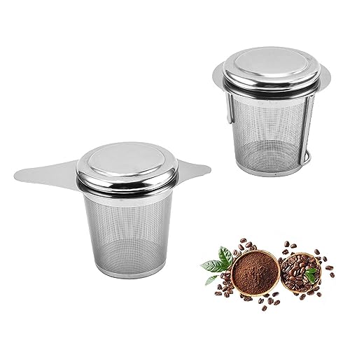 Zasiene Teesieb für Tasse 2 Stück Teefilter Edelstahl Teesieb Teesieb für Teekanne Tee Sieb Teesieb für Losen Tee Teesieb Edelstahl Teefilter Rostfreiem Teesiebeinsatz für Losen Tee für Teekanne von Zasiene