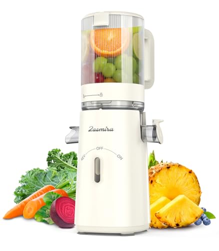 Zasmira Entsafter, Entsafter Slow Juicer mit hohem Drehmoment und 120MM-Einfüllschacht, Kein Vorschneiden entsafter für gemüse und obst, 99,6 % Saftreinheit, 1,5L, REV-Modus, einfacher zu reinigen Zasmira Entsafter, Entsafter Slow Juicer mit hohem Drehmoment und 120MM-Einfüllschacht, Kein Vorschneiden entsafter für gemüse und obst, 99,6 % Saftreinheit, 1,5L, REV-Modus, einfacher zu reinigen von Zasmira