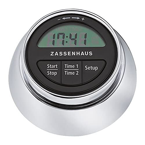 Zassenhaus Digital-Timer SPEED Retro-Kurzzeitmesser - Praktisch und Stilvoll - Silber von Zassenhaus