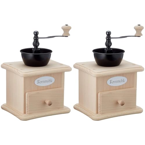 Zassenhaus 0000042009 Kornmühle Buche, Edelstahl, beige, 13 x 16,5 x 23 cm (Packung mit 2) von Zassenhaus